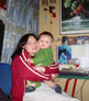 met mamma knuffel ik veel